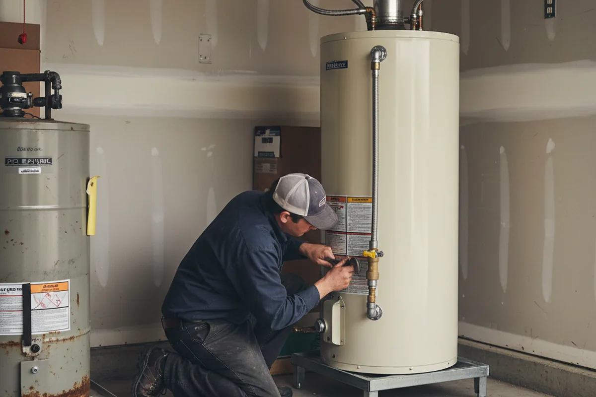 Water heater and shutoff valve replacement in Pine Top