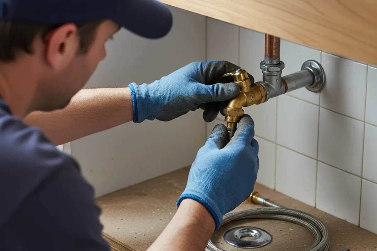 Shutoff valve and fitting work during Emergency Plumbing in Pine Top